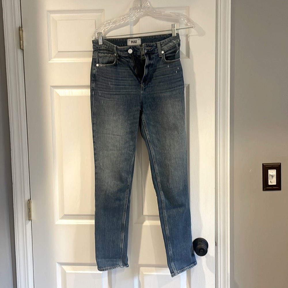 Paige denim jeans. Worn once. Sarah slim style. Size 25.